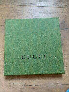 Gucci Embossed Green Gift Box with Black Logo
